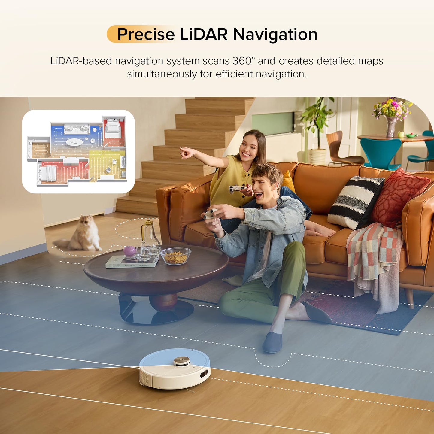 Roborock Q7 M5 Robot Vacuum and Mop - White 10000Pa