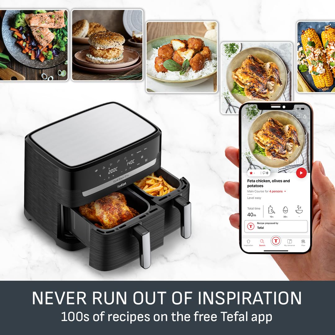 Tefal Easy Fry Dual Zone Air Fryer 8.3L Black EY901840