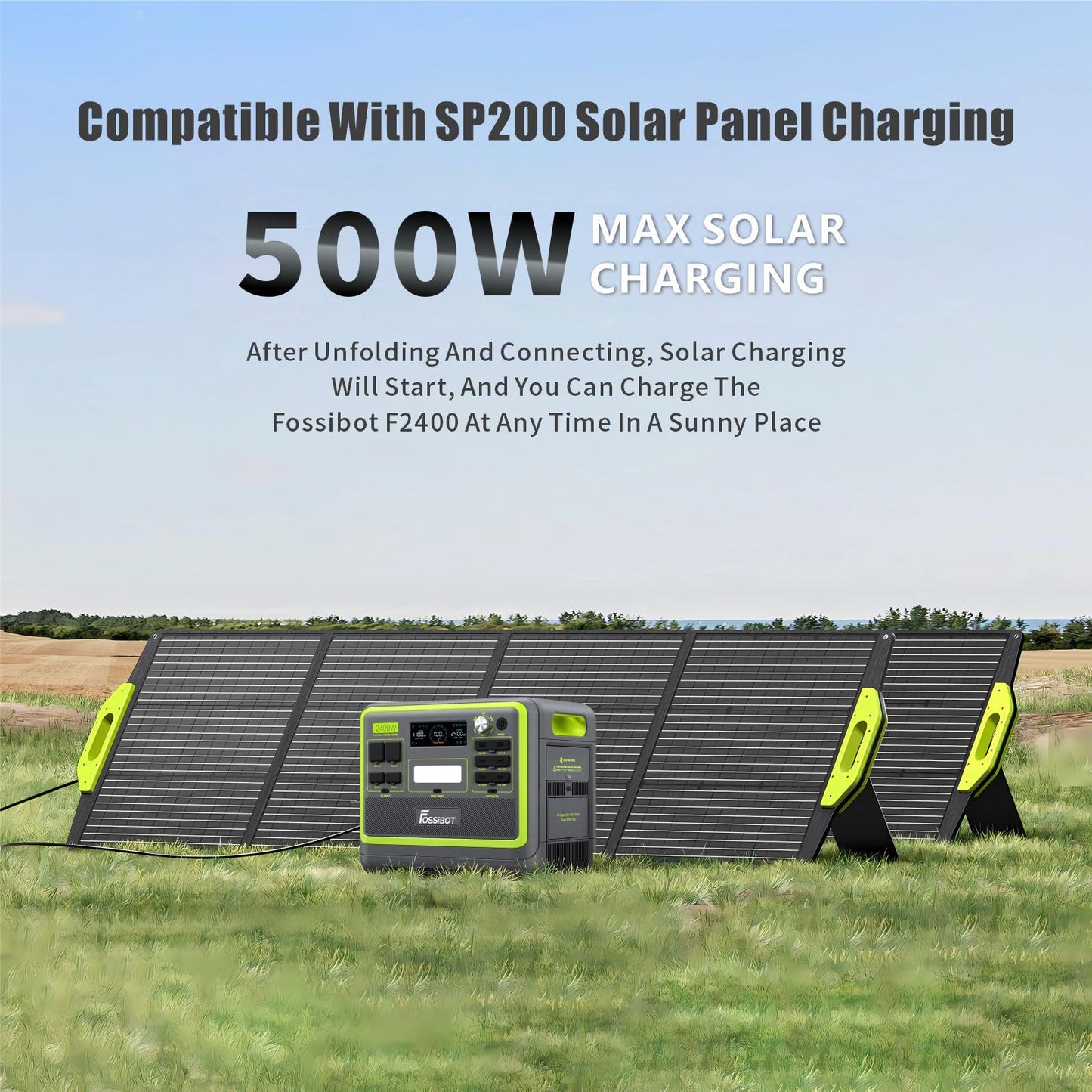 FOSSiBOT F2400 Portable Power Station 2048Wh Green