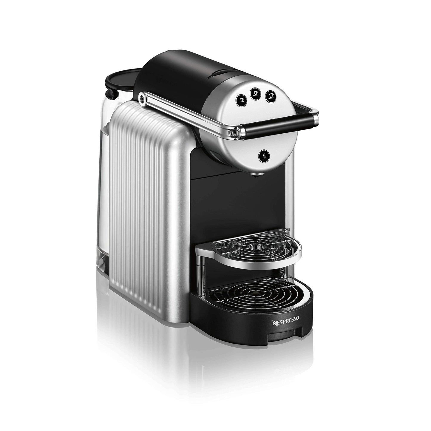 Nespresso Professional Zenius Automatic Coffee Machine with Aeroccino4 (Milk Frother) and 100 Coffee Capsules, Ideal for Small Offices – Silver