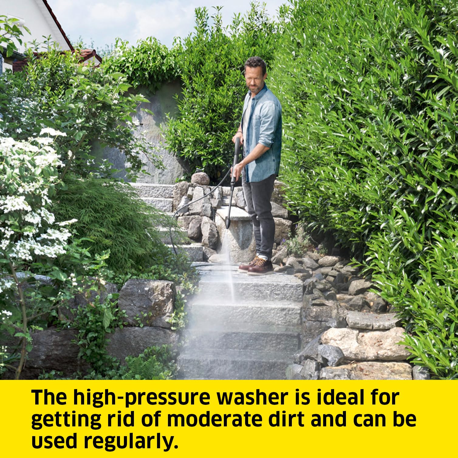 Kärcher K 5 Classic Home Pressure Washer, Pressure: max. 145 bar, Flow Rate: 500 l/h, Area: 40 m²/h, Water Filter, Weight: 5.6 kg, high-Pressure Gun, Dirt Blaster, Spray Lance, Home Kit