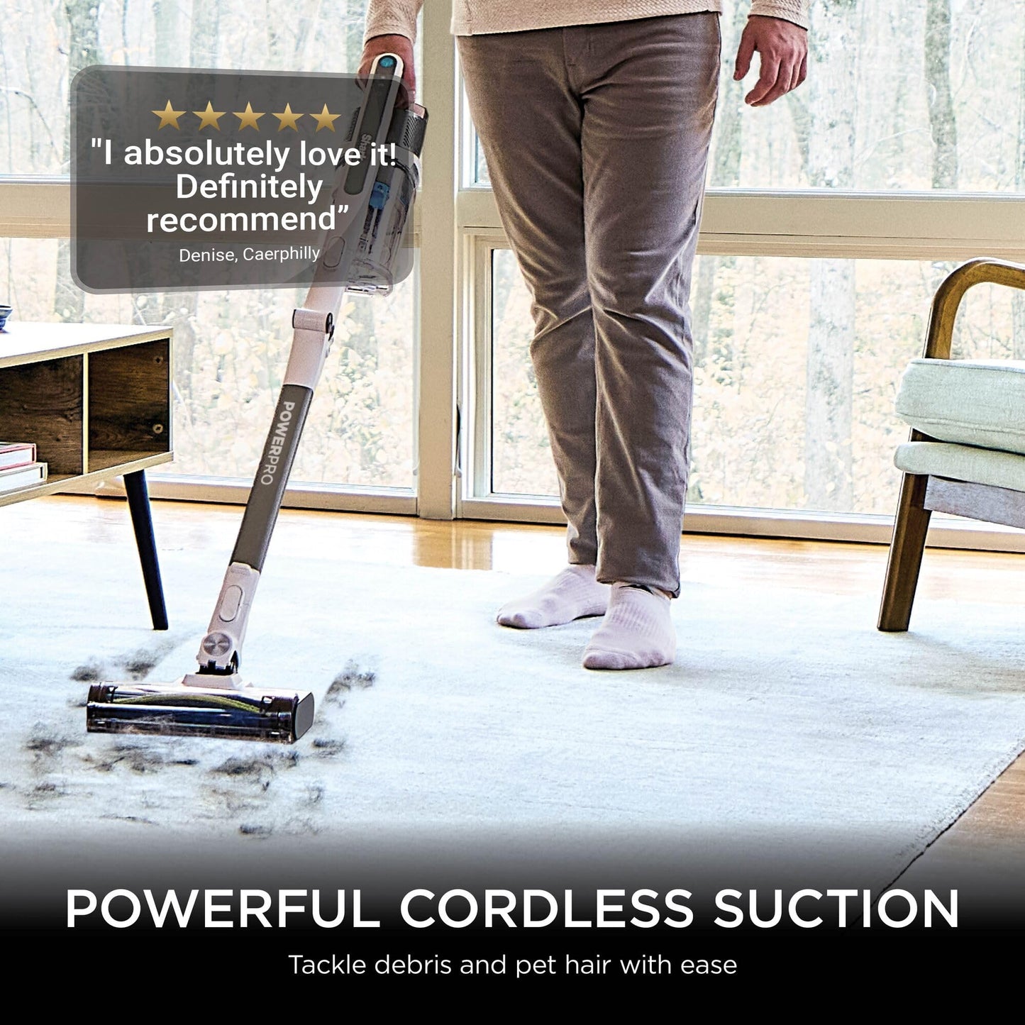 Shark PowerPro Pet Cordless Stick Vacuum Cleaner, Lightweight, Floor Detect Technology, Anti-Hair Wrap Technology, Anti-Allergen Complete Seal, Flexible, Handheld mode, Java Metallic, IZ380UKT