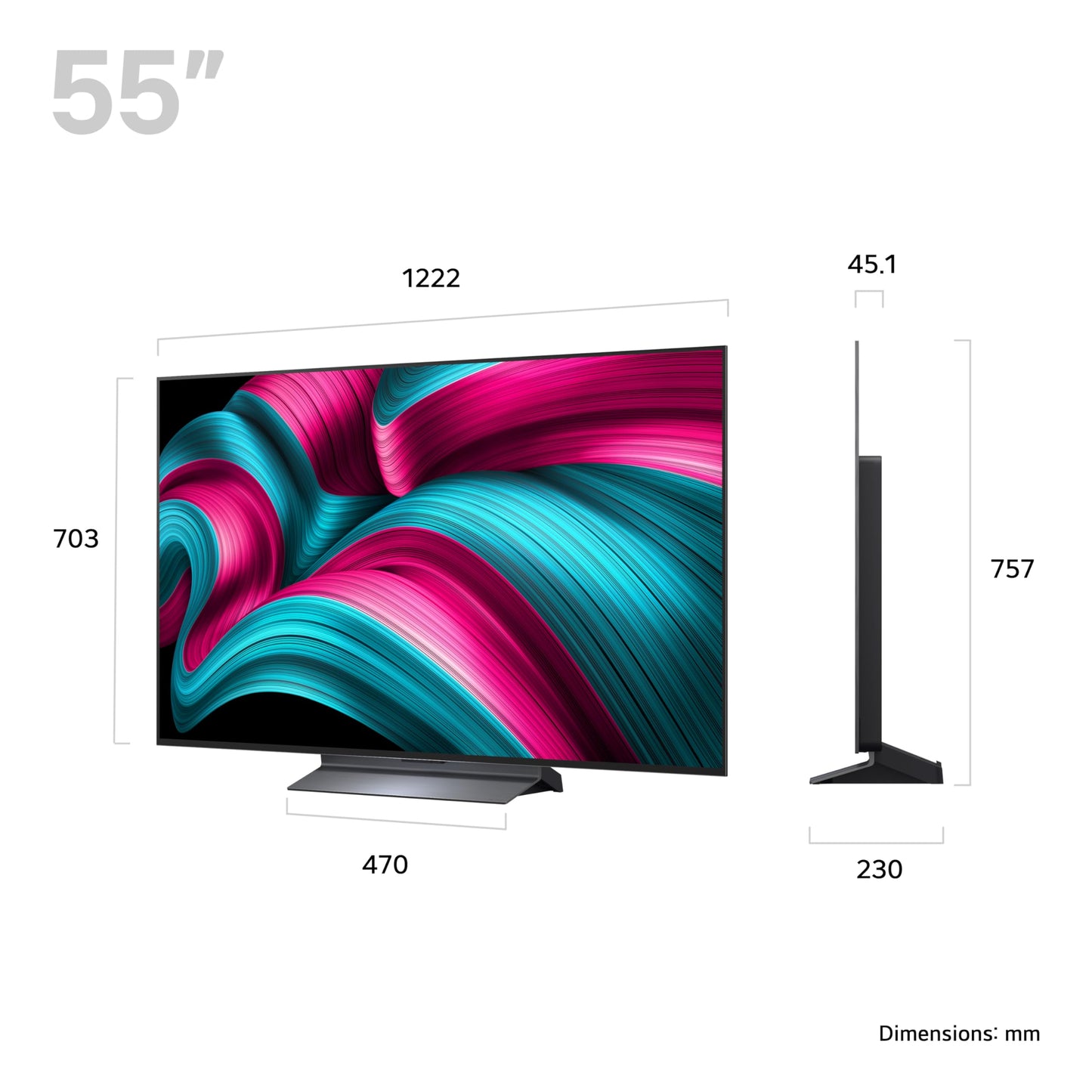 LG OLED55C5 55" 4K OLED TV - Dark Titan Silver 2025
