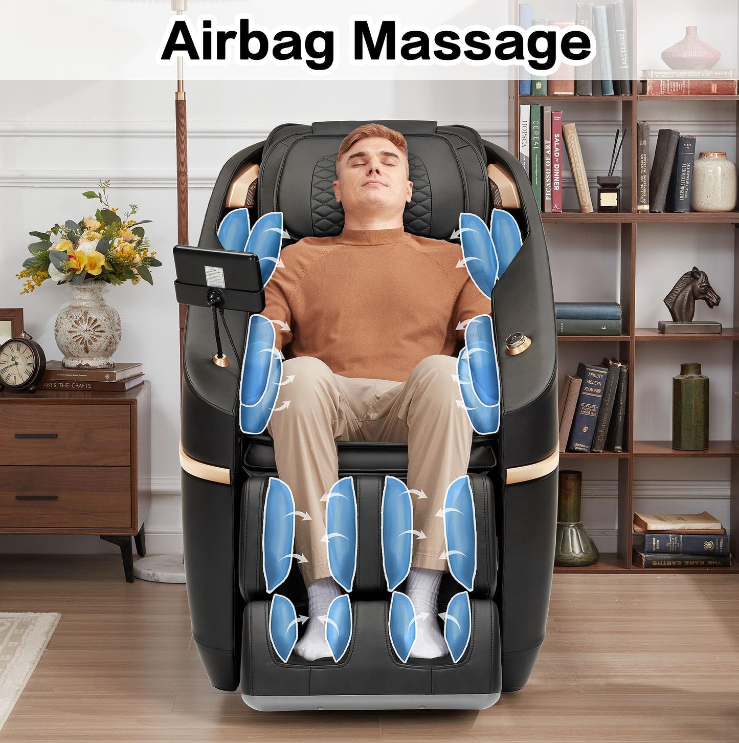 Rotai A37 Full Body Zero Gravity Massage Chair - Black