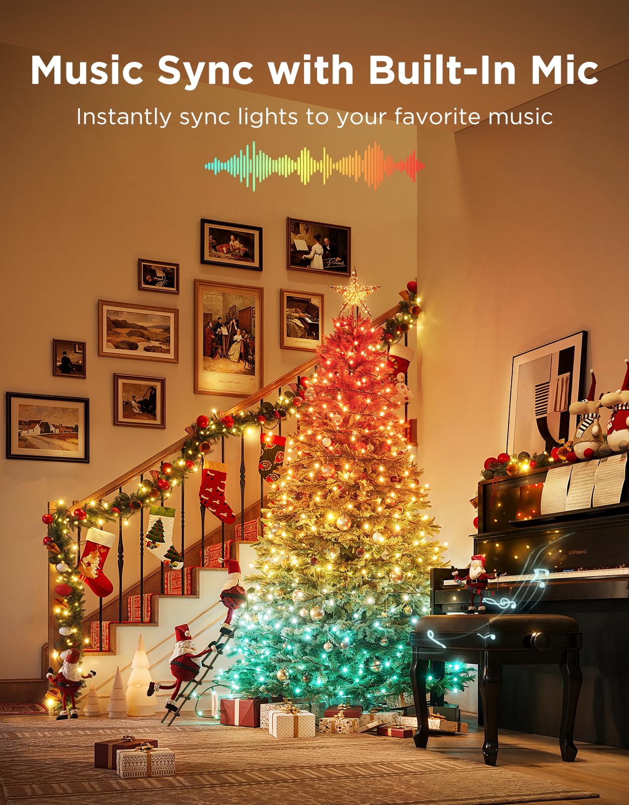 Govee Christmas Sparkle String Lights - 30m RGBWIC 375 LEDs