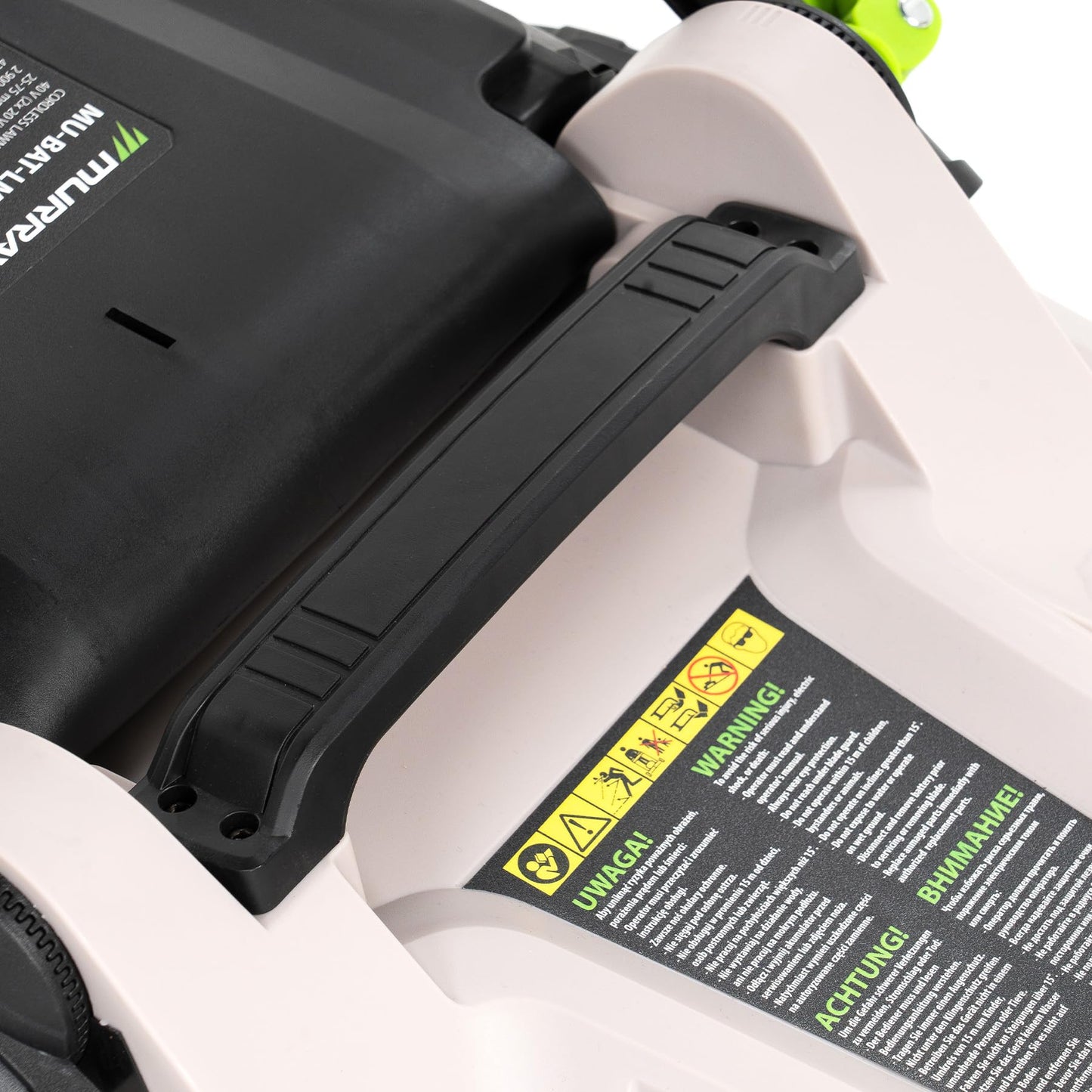 Murray Battery Cordless Lawnmower 2x20V Li-Ion with Induction Motor (2900 rpm) MU-BAT-LM43-KIT – 43 cm Cutting Width, 50L Grass Catcher, 6-Position Height Adjustment – Mulching & Rear Discharge