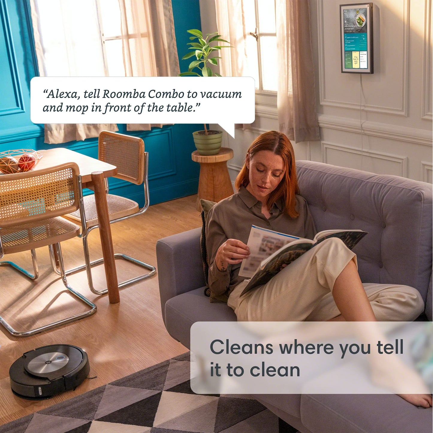 iRobot Roomba Combo j7+ Self-Emptying Robot Vacuum & Mop - Fully Retractable pad, Identifies & Avoids Obstacles, Smart Mapping, Alexa, Ideal for Pets