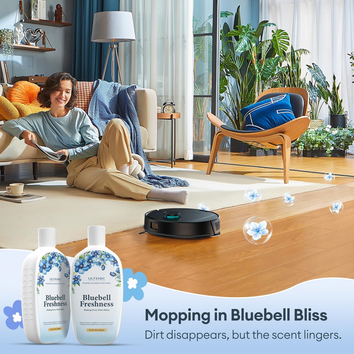 Ultenic T20 Pro Robot Vacuum and Mop with Self-Empty Station Black